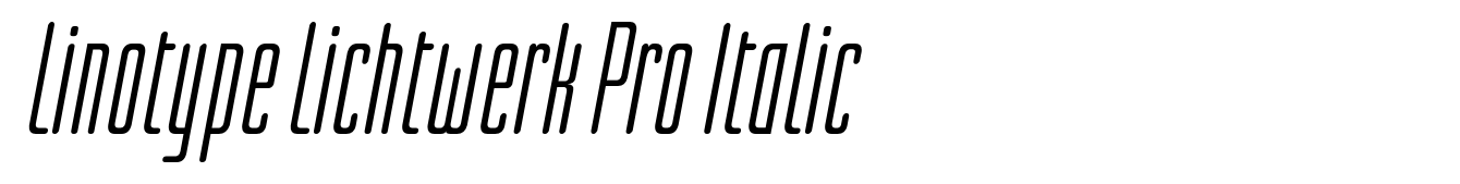 Linotype Lichtwerk Pro Italic